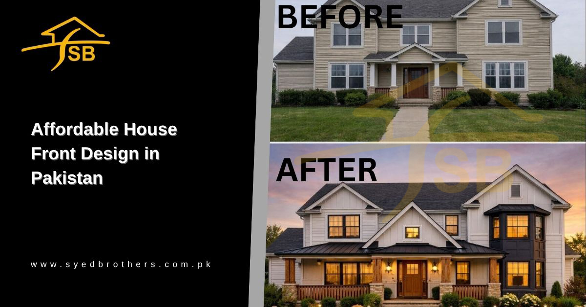 Affordable House Front Design in Pakistan